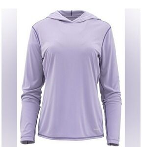 SIMMS NWT Women's Solarflex Hoody Long Sleeve UPF 50 Dusty Lilac- Size Large